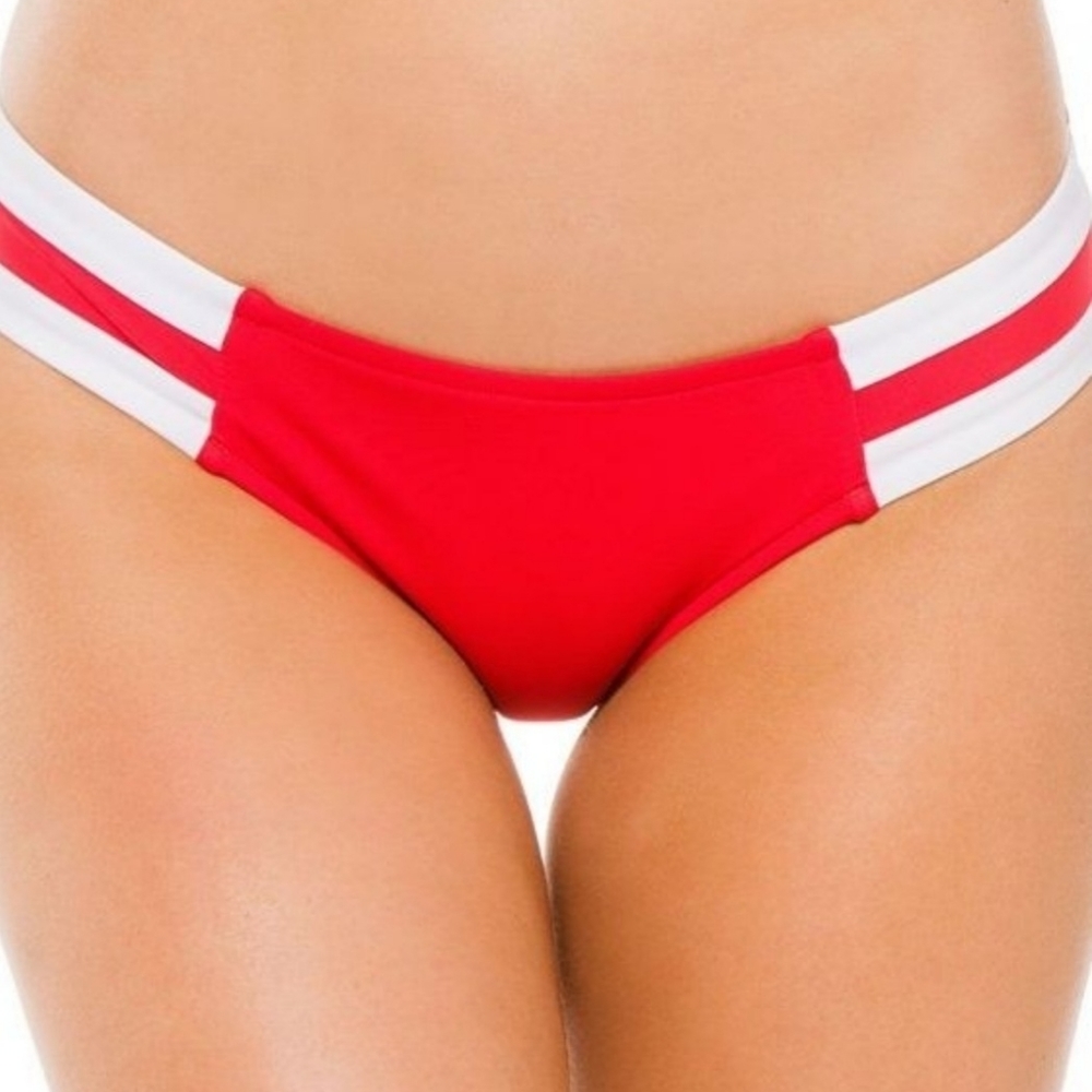 Seafolly Block Party Spliced Hipster Bottoms Red